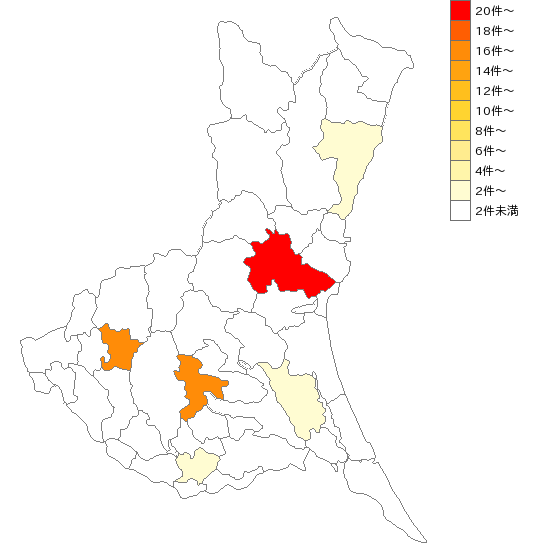 茨城県の裁判所業界マップ