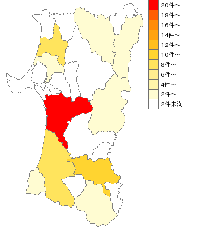 秋田県のＮＰＯ法人業界マップ