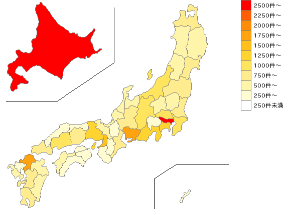 全国の各種保険業界マップ