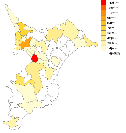千葉県の各種保険業界マップ