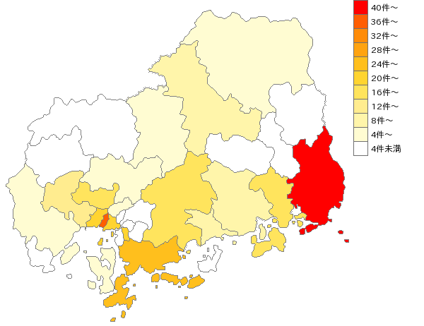 広島県の保険代理店業界マップ