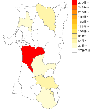 秋田県の運送業界マップ