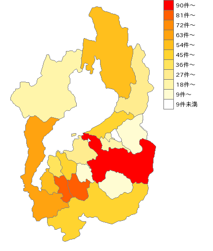 滋賀県の運送業界マップ