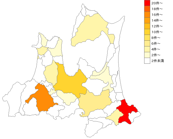 青森県のリハビリテーション科業界マップ