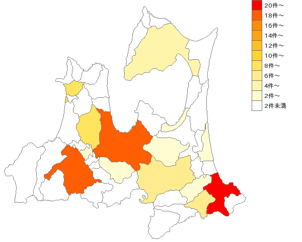青森県の眼科業界マップ
