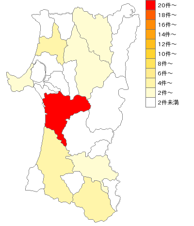 秋田県の呼吸器科業界マップ