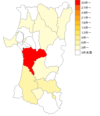 秋田県の歯科口腔外科業界マップ