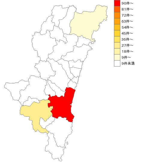 宮崎県の小児歯科業界マップ