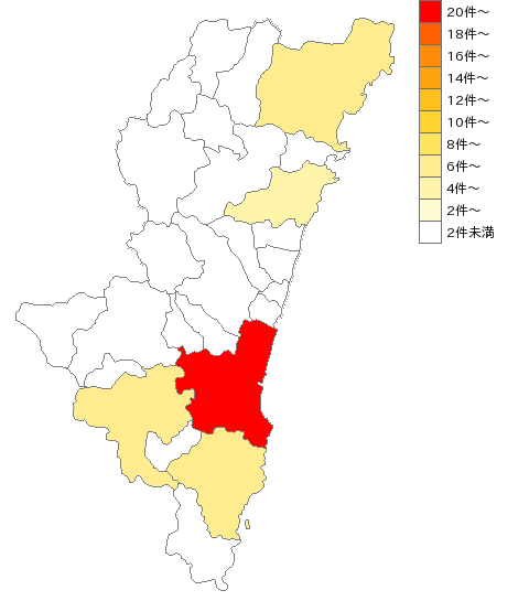 宮崎県の心療内科業界マップ