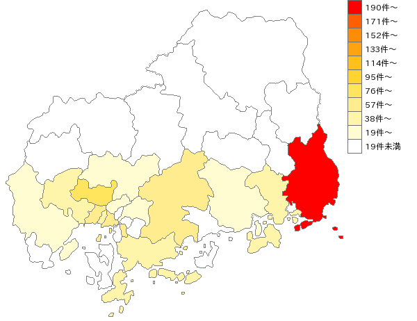 広島県の学習・進学塾業界マップ