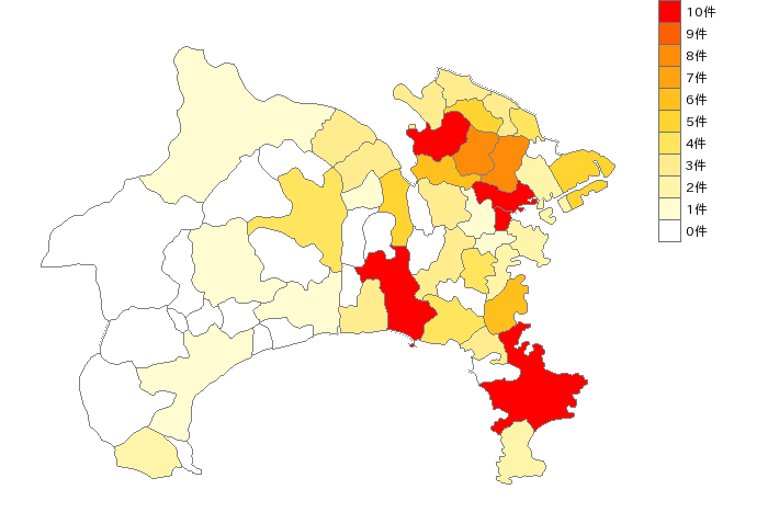 神奈川県の予備校業界マップ