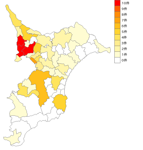 千葉県のピアノ教室業界マップ
