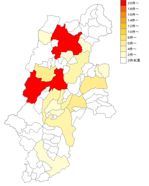 長野県のピアノ教室業界マップ