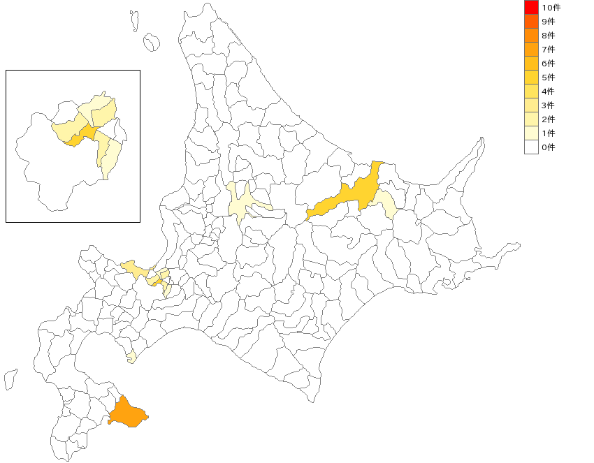 北海道のヨガ教室業界マップ