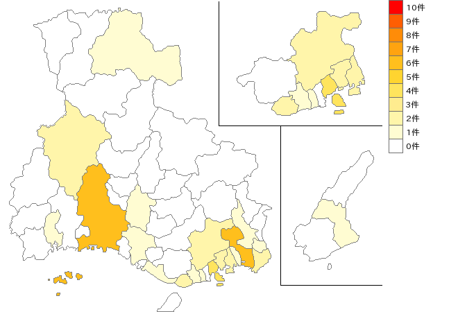 兵庫県のヨガ教室業界マップ