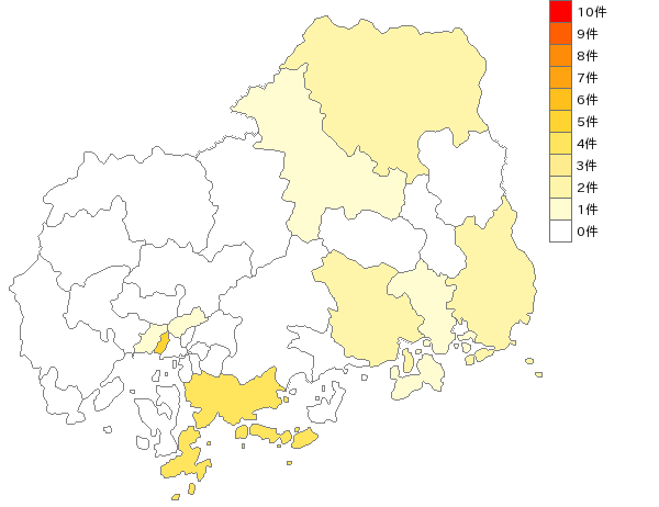 広島県の華道教室業界マップ