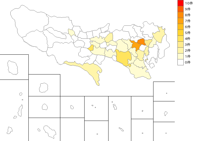 東京都の茶道教室業界マップ