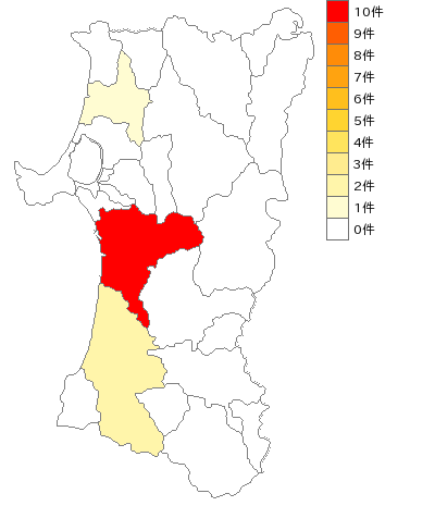 秋田県の健康ランド業界マップ