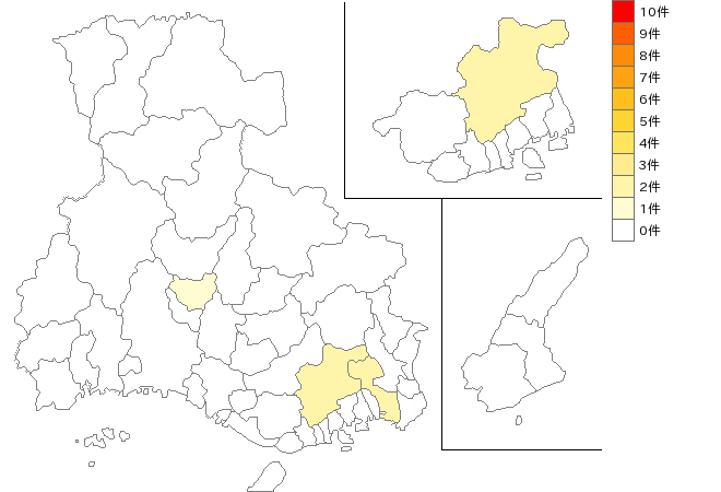 兵庫県の健康ランド業界マップ