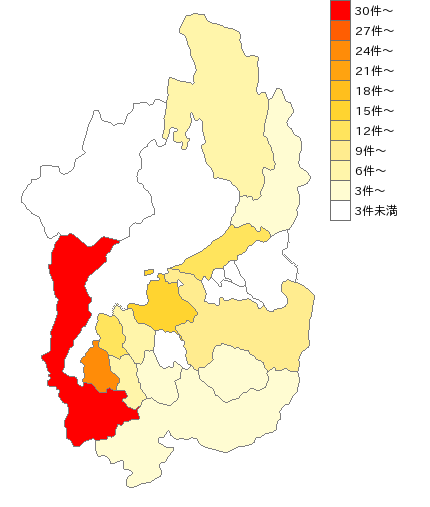 滋賀県のオートバイ店業界マップ