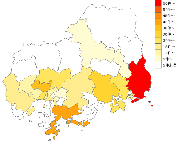 広島県のオートバイ店業界マップ