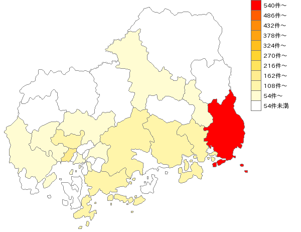 広島県の自動車販売店業界マップ