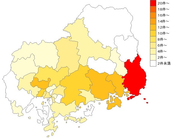 広島県の車検代行業界マップ