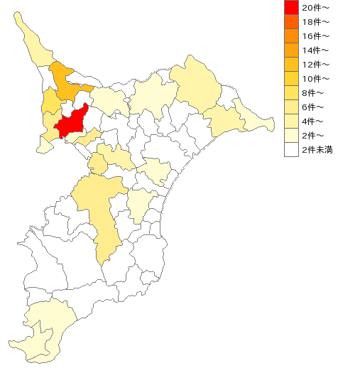 千葉県の楽器店業界マップ