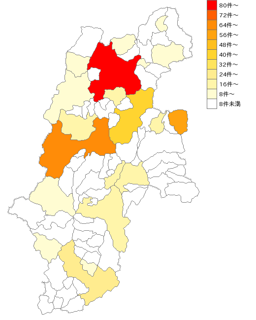 長野県のみやげ物屋業界マップ