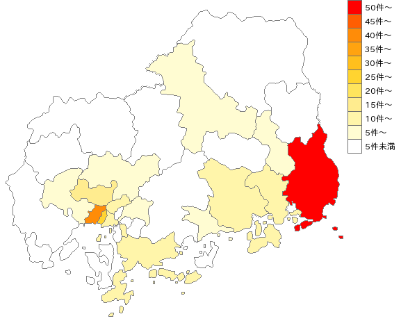 広島県の厨房用品販売業界マップ