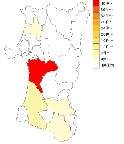 秋田県のエステティック業界マップ
