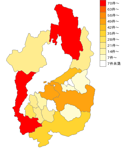 滋賀県の水道衛生工事・保守業界マップ