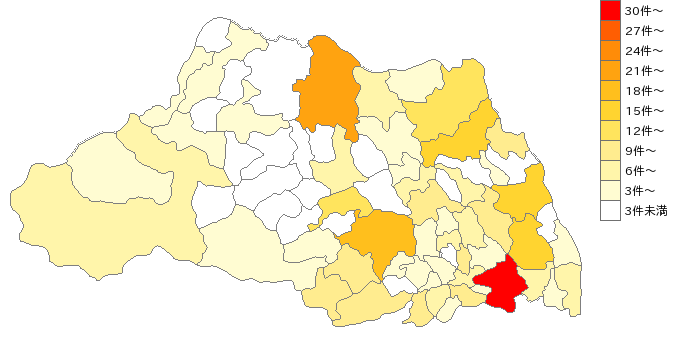 埼玉県の畳業界マップ