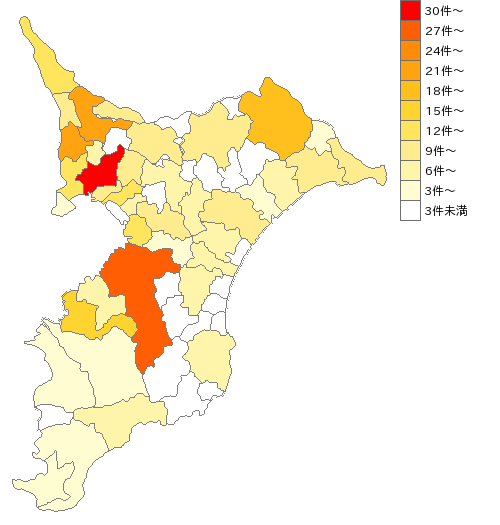 千葉県の畳業界マップ