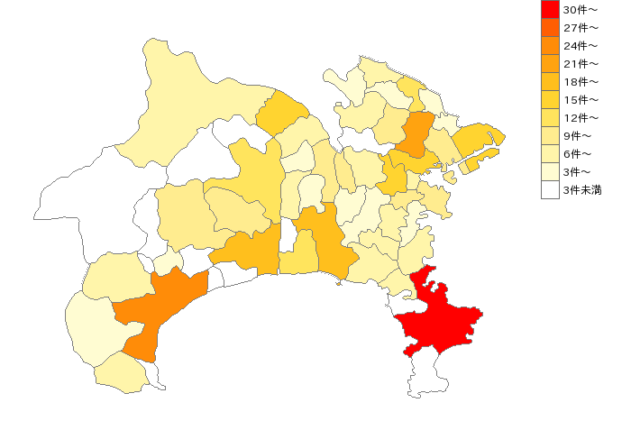 神奈川県の畳業界マップ