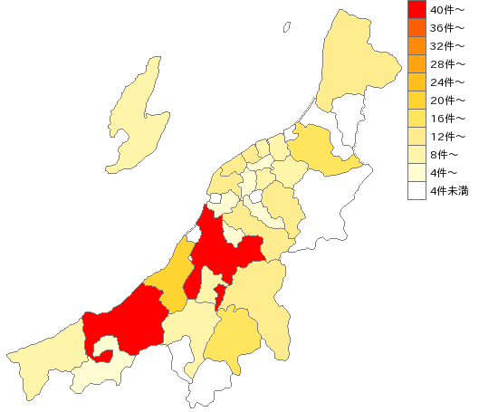 新潟県の畳業界マップ