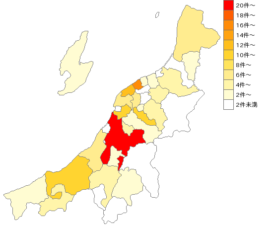 新潟県の表具店業界マップ