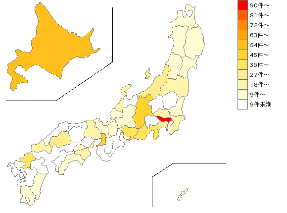 全国の壁紙製造業界マップ