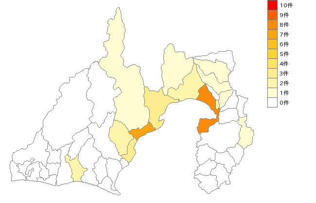 静岡県のじゅうたん業界マップ