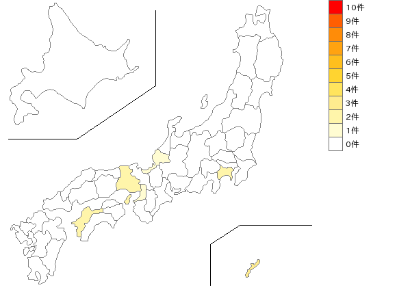 全国のスカーフ製造業界マップ
