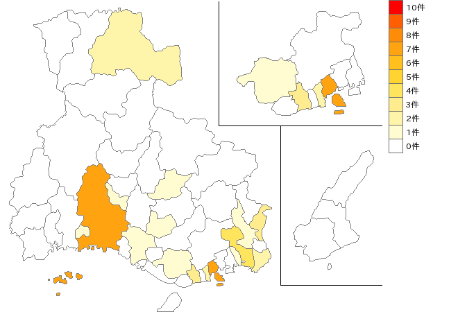 兵庫県のタオル業界マップ