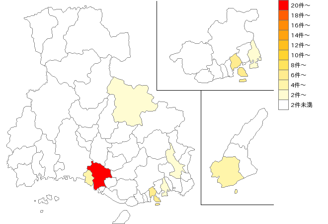 兵庫県の靴下製造業界マップ