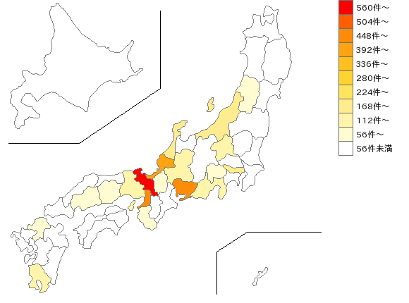 全国の織物業界マップ