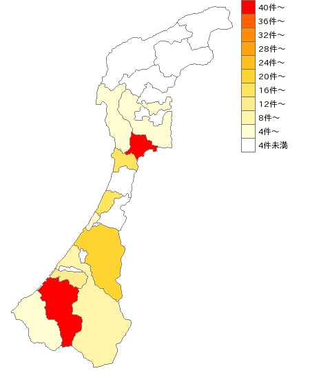 石川県の織物業界マップ