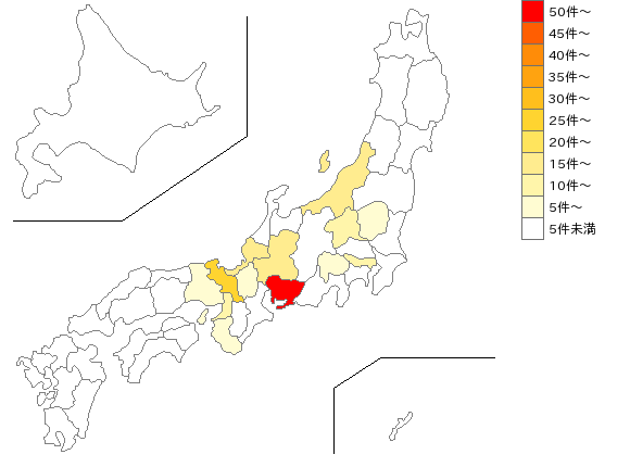 全国の織物整理業界マップ
