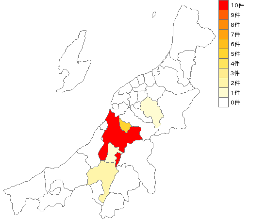 新潟県の織物整理業界マップ