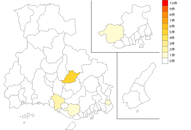 兵庫県の織物整理業界マップ