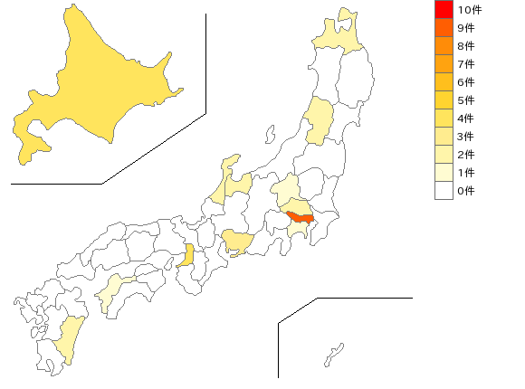 全国の着ぐるみ制作業界マップ