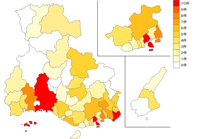 兵庫県のたばこ業界マップ