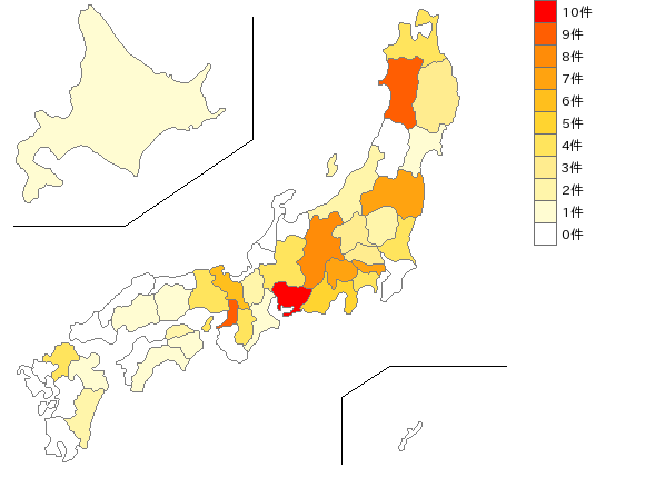 全国の桶・樽業界マップ